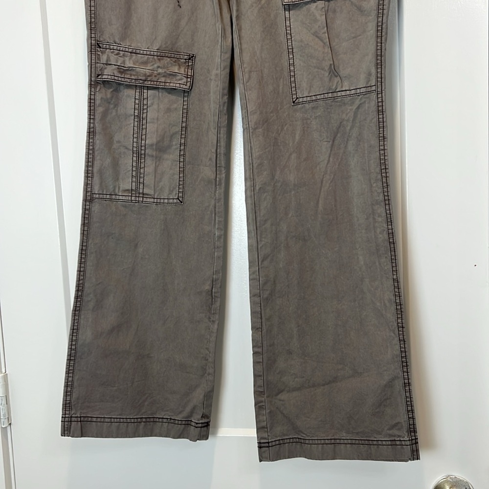 Free People dark green low rise Utility Pants Wild Truffle size  4. NWOT! - Picture 4 of 13